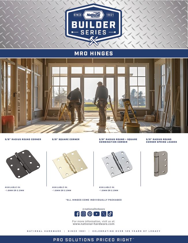 Builder Series MRO Hinges