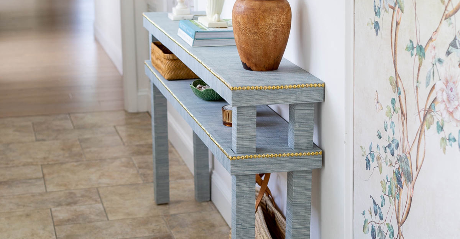 Beach themed store console table