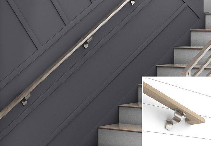 National Hardware V112 White Handrail Bracket – Adjustable Stair Rail Support