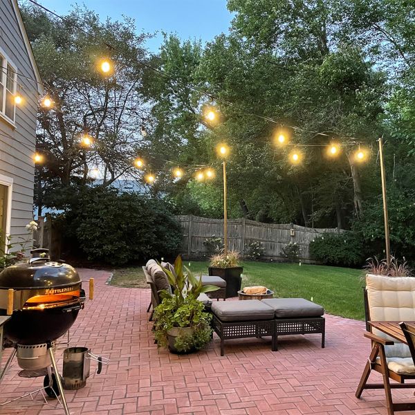 Balcony store string lights