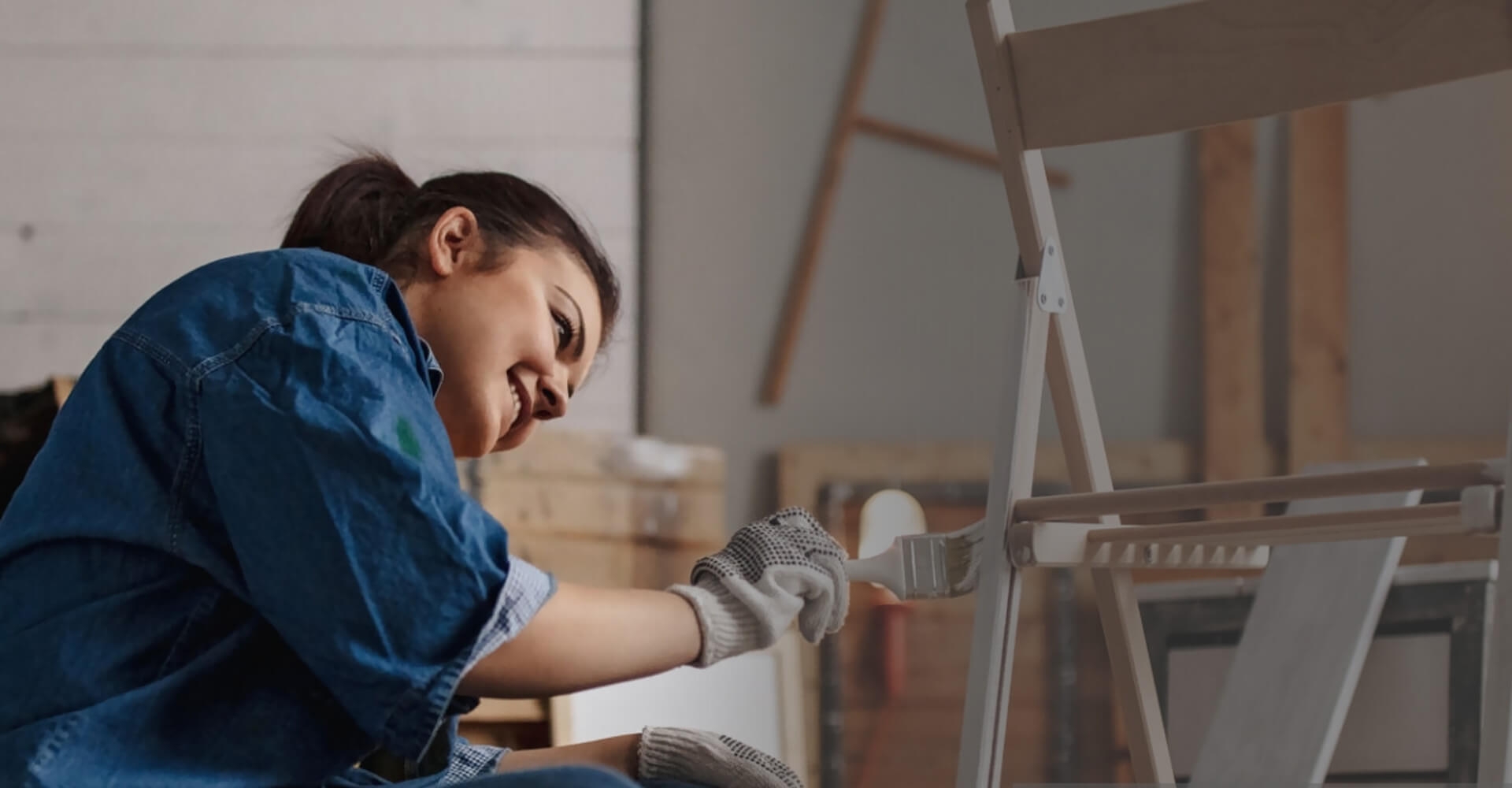 Woman working on project