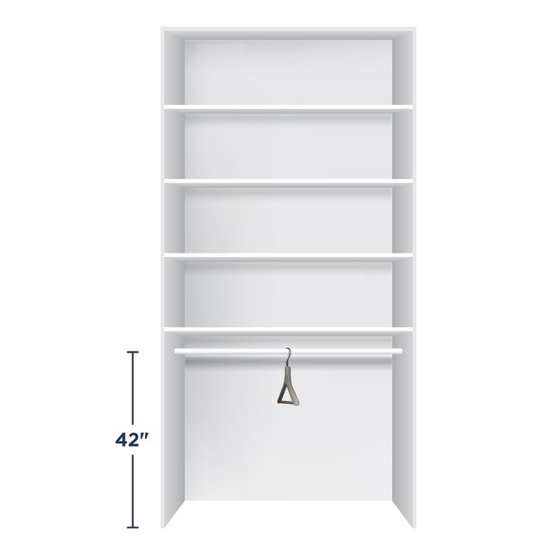 Height for Closet Rods - short