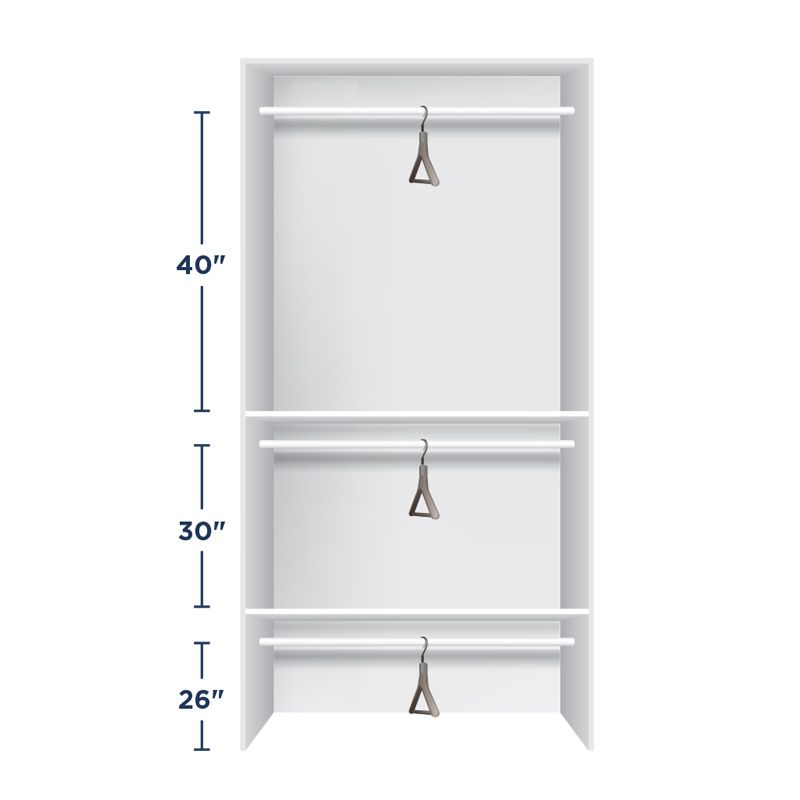 Closet deals rod height