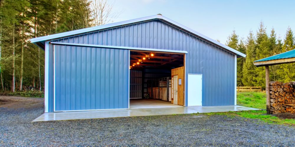 How to build a sliding pole barn door