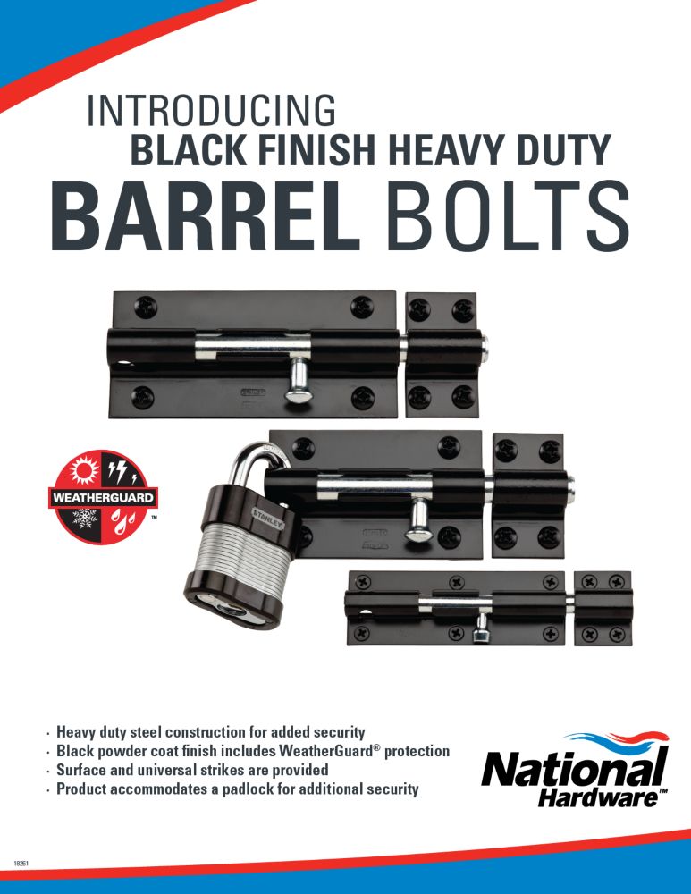 Barrel Bolts Sell Sheet