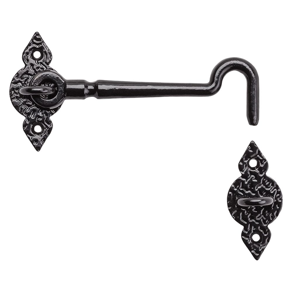 National 6 In. Spear Black Gate Hook - Roush Hardware