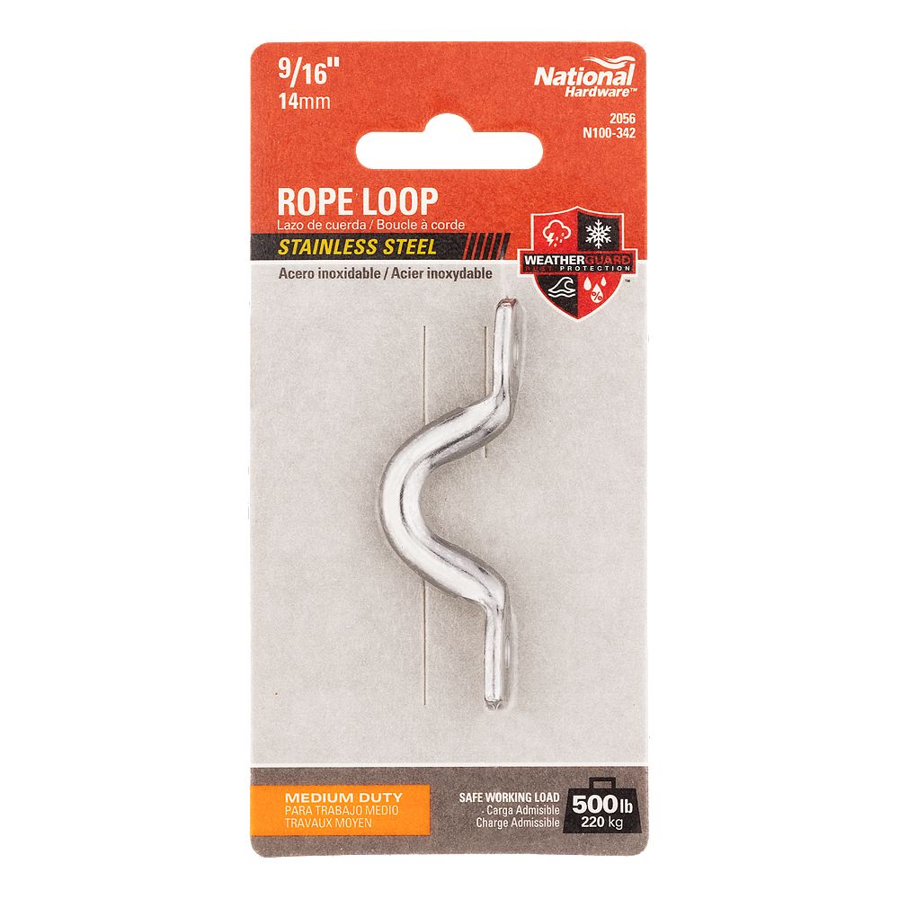 Set of Two Large Decorative Stainless Steel Loop Rope Guides