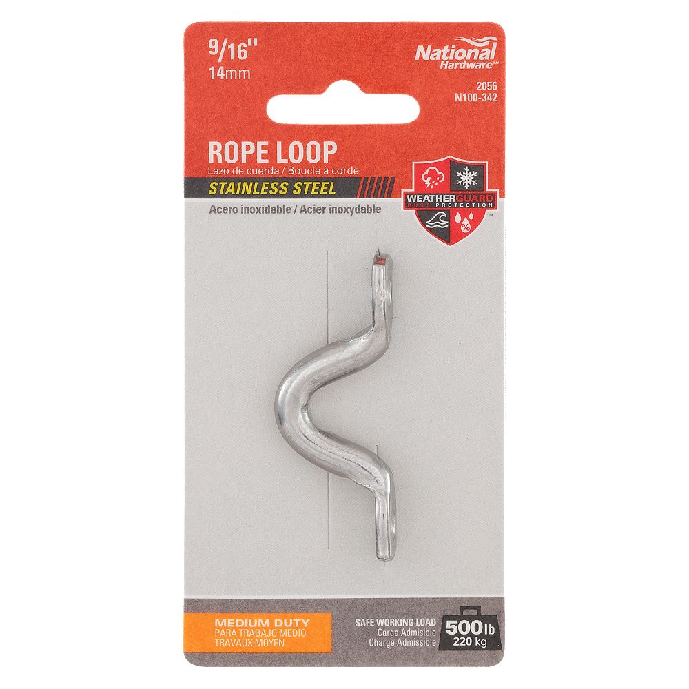 Set of Two Large Decorative Stainless Steel Loop Rope Guides