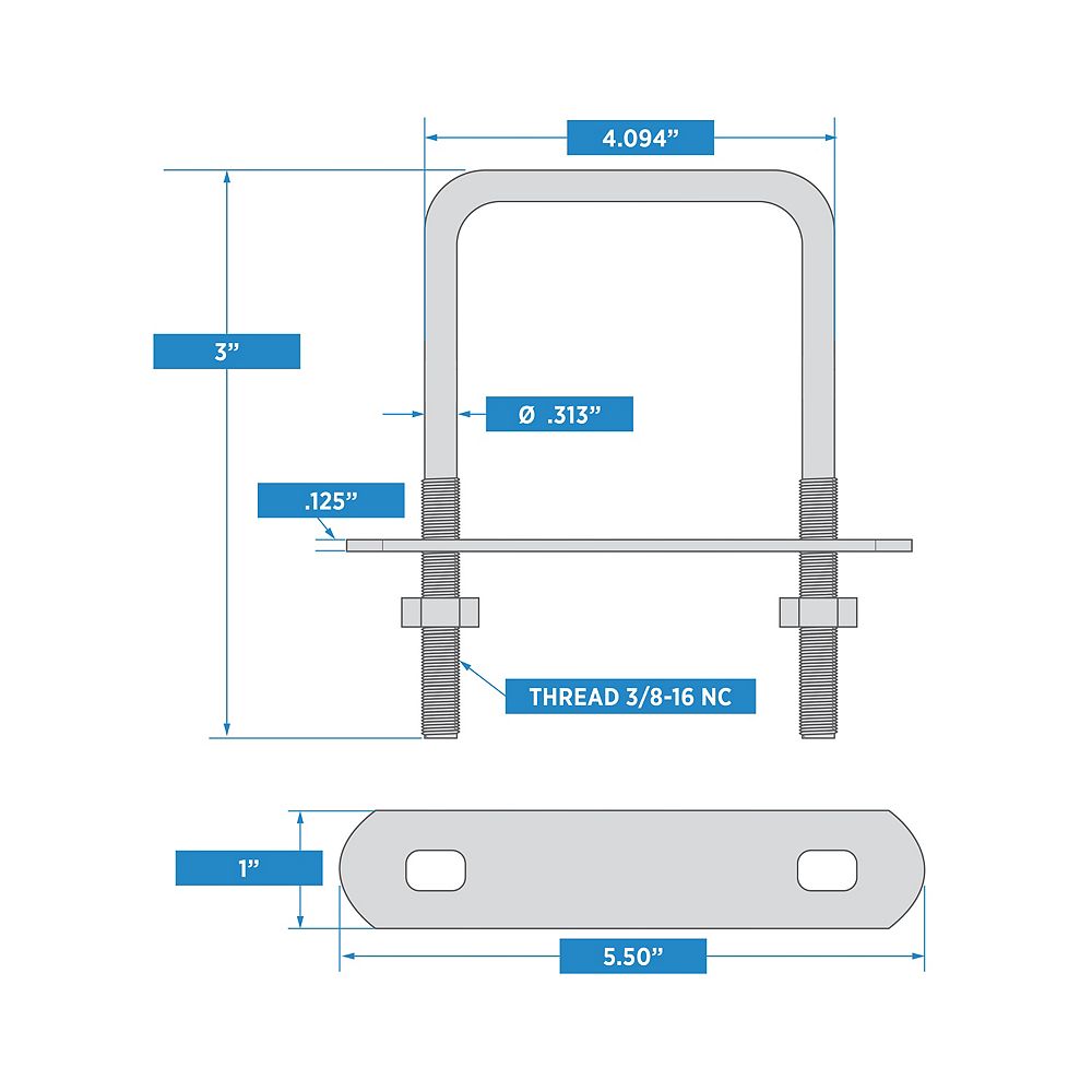 Supplementary Image for Square U Bolt