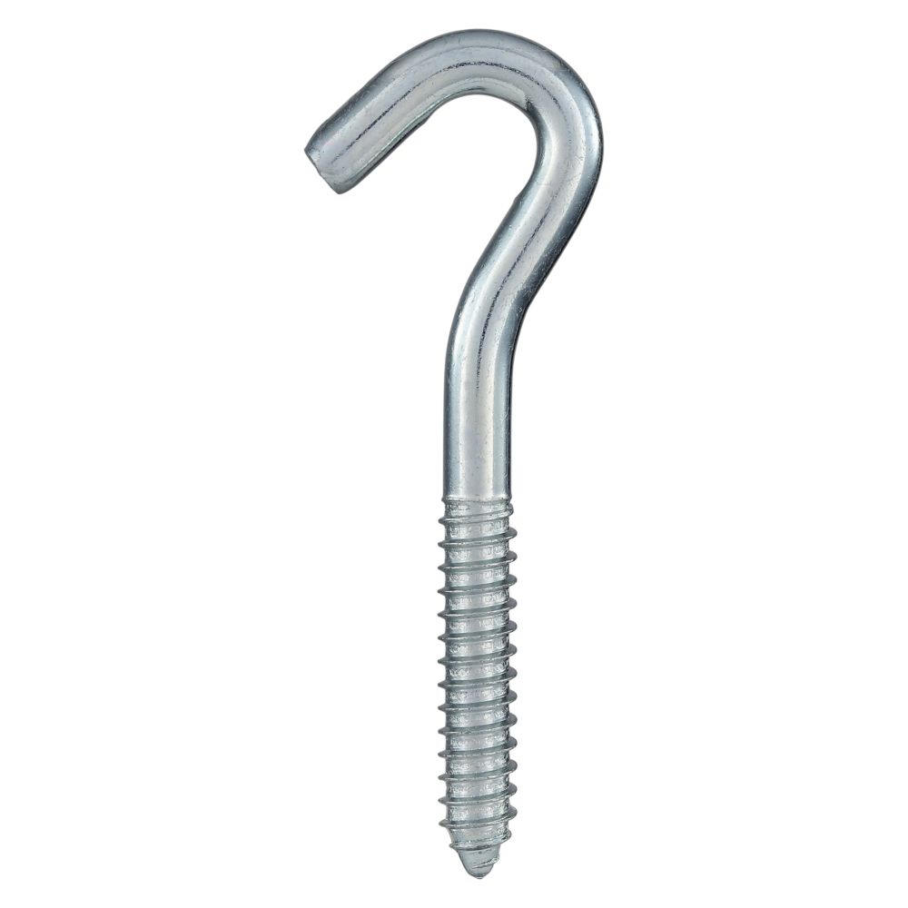 National Hardware N220-830 Heavy Duty Screw Hook 3/8 By 4-1/2 Inch Zinc  Plated Steel Bulk: Ceiling & Screw Hooks Plated & Coated (038613122932-2)