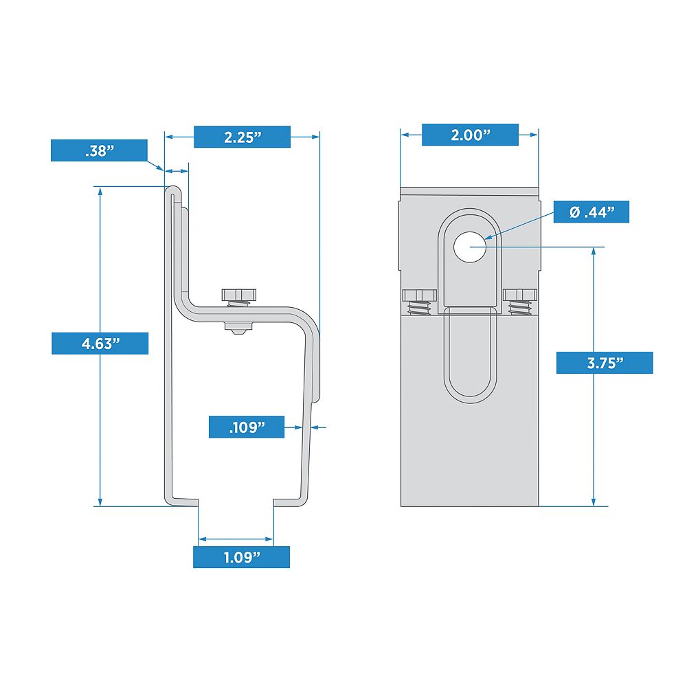 Supplementary Image for Single Box Rail Splice Bracket