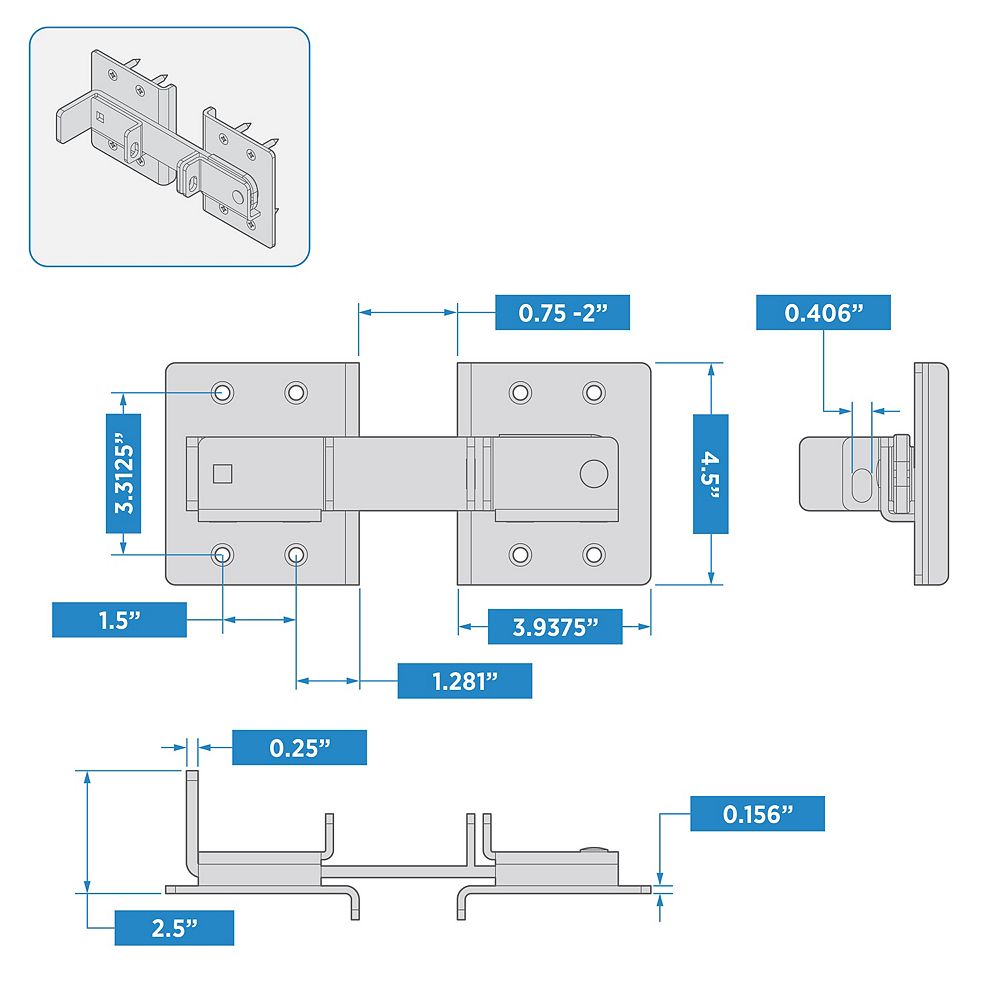 Supplementary Image for Heavy Duty Flip Latch