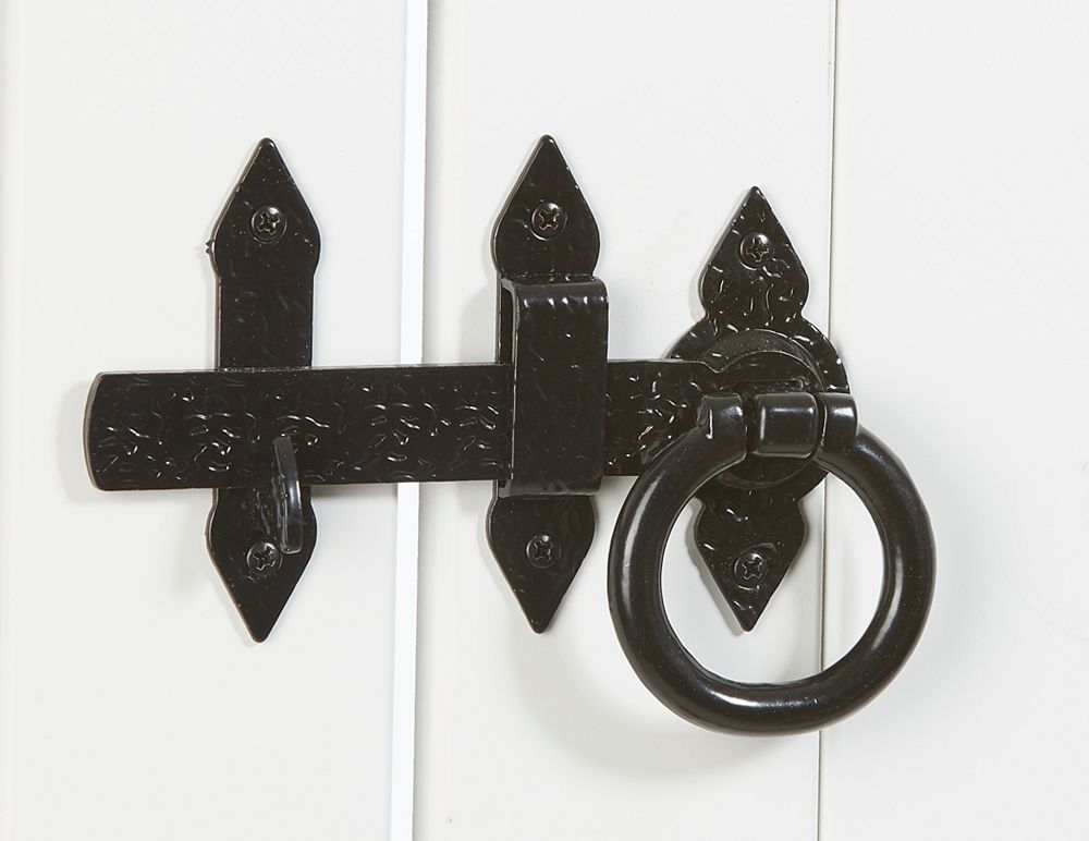 Spear 6-in Black Gate Latch