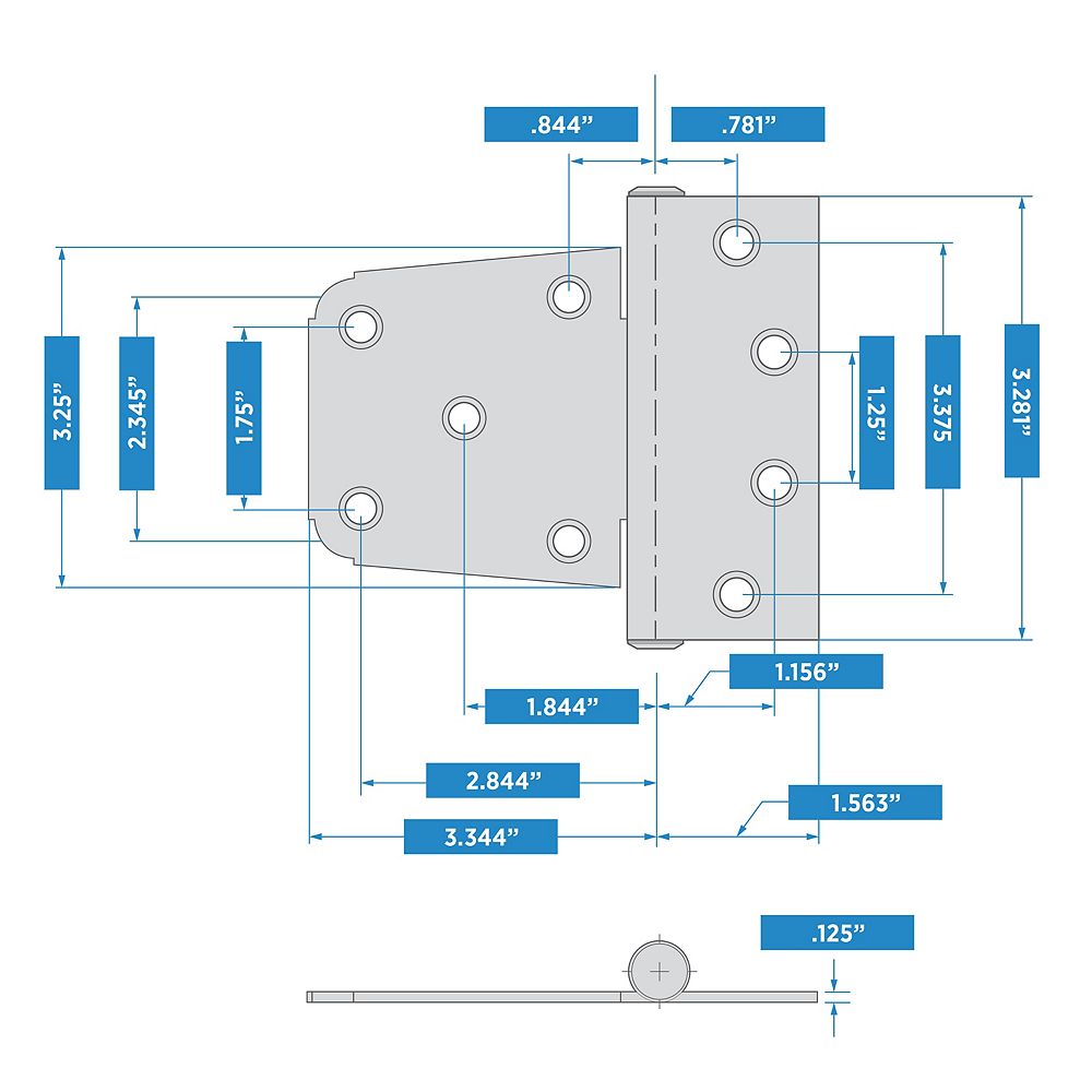 Supplementary Image for Extra Heavy Gate Hinge