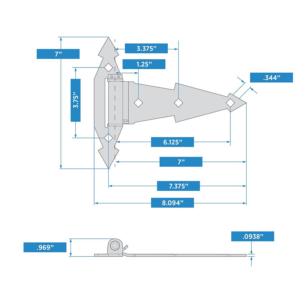 Supplementary Image for Ornamental Spring T-Hinge