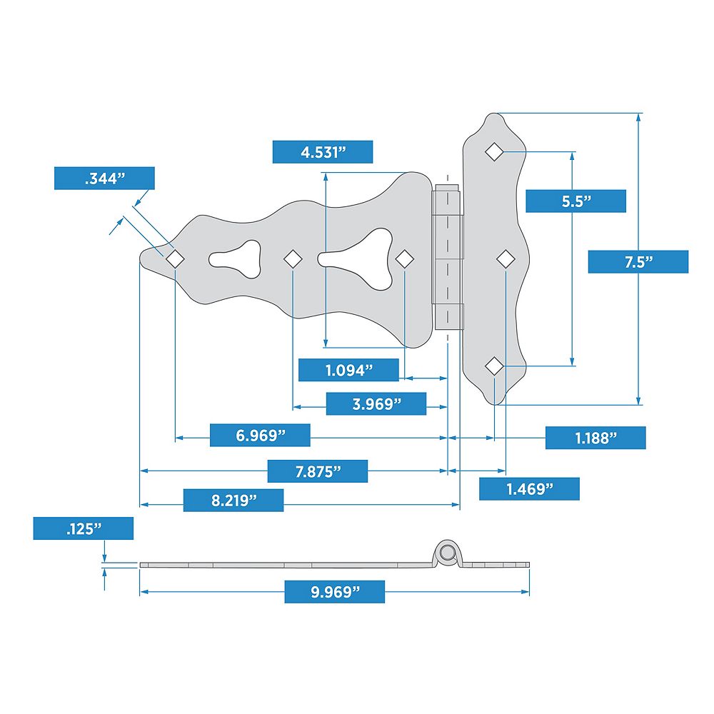 Supplementary Image for Ornamental T-Hinge