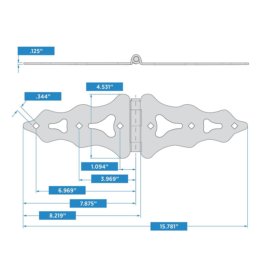 Supplementary Image for Ornamental Strap Hinge