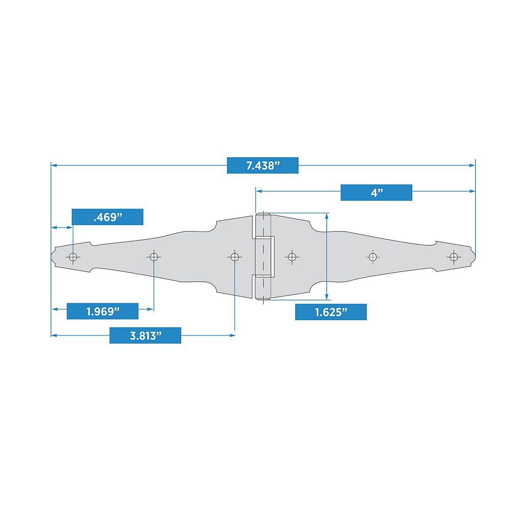 Supplementary Image for Ornamental Strap Reversible Strap Hinges