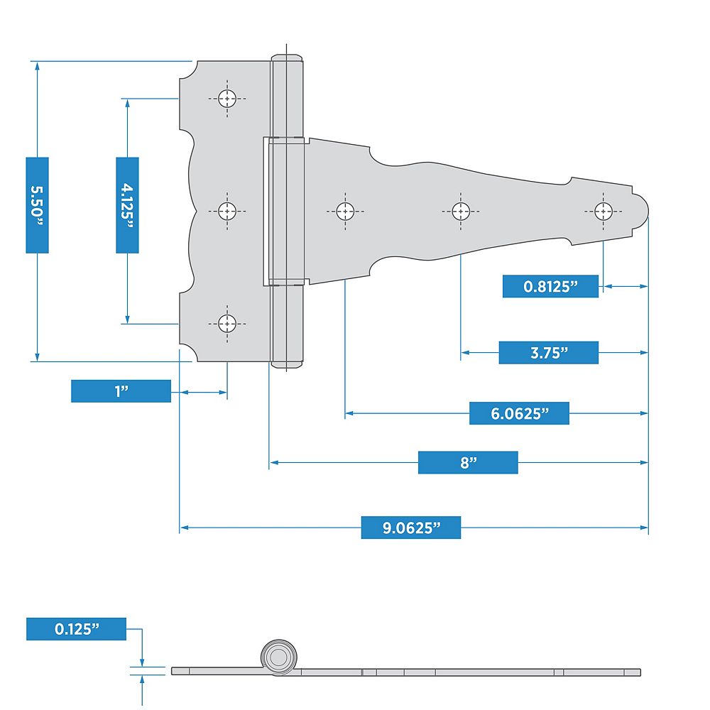 Supplementary Image for Ornamental T-Hinge