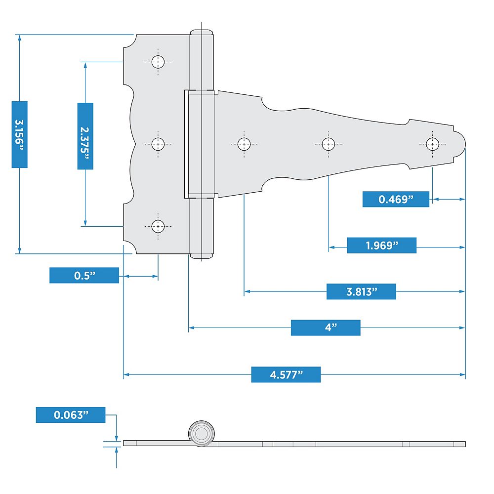 Supplementary Image for Ornamental T-Hinge