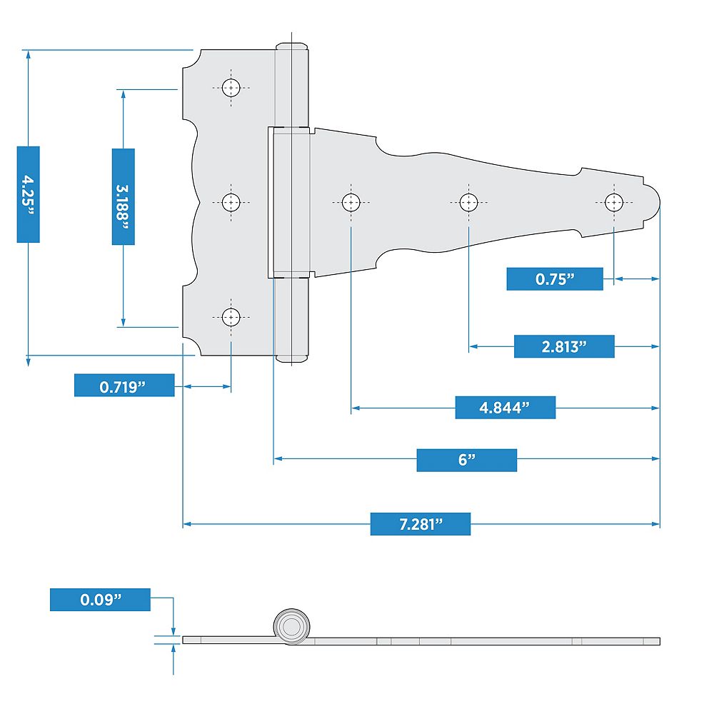 Supplementary Image for Ornamental T-Hinge