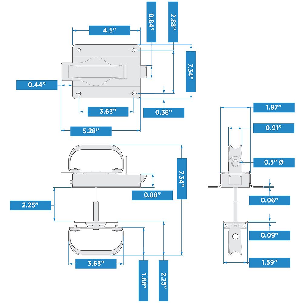 Supplementary Image for Swinging Door Latch