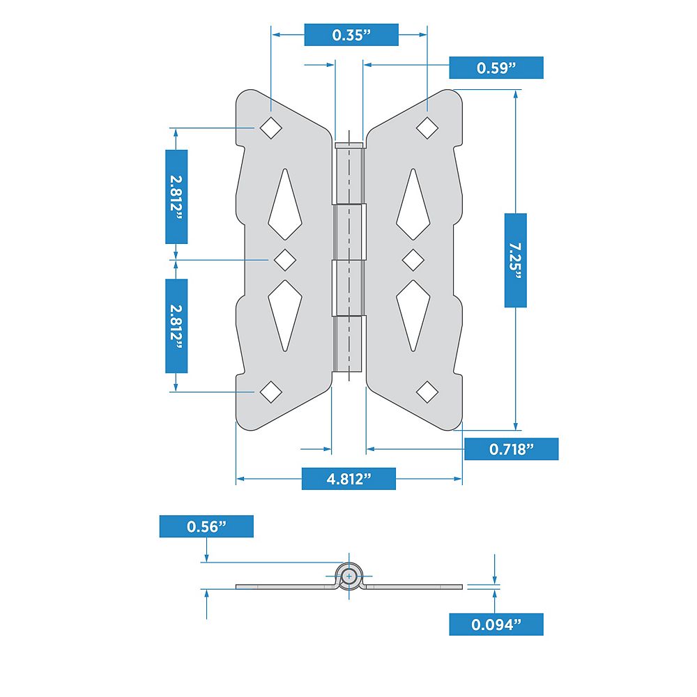 Supplementary Image for Decorative Butterfly Hinges