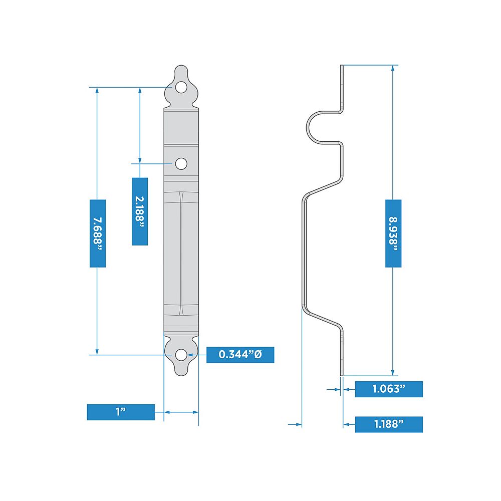 Supplementary Image for Deluxe Latches Decorative T-Hinges Gate Kit