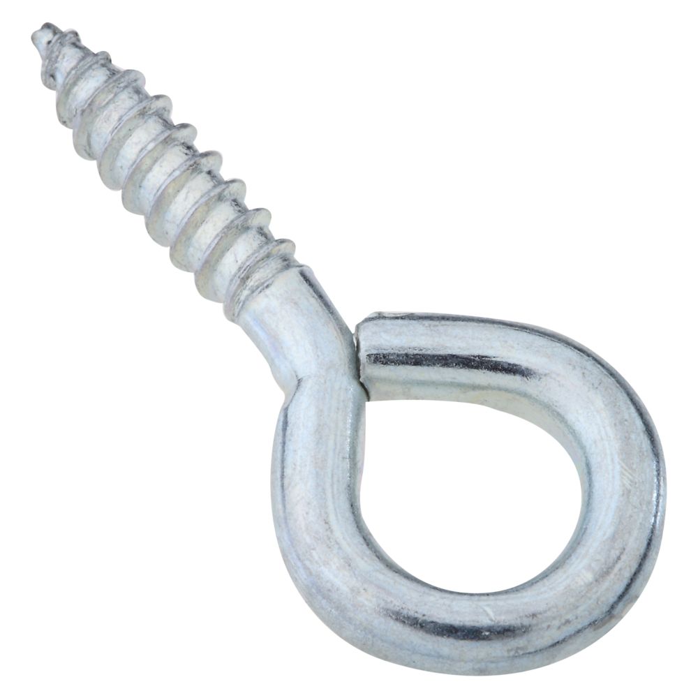 National Hardware N118-927 Medium Eye Screw Eyes 1-1/8 inch #112 Zinc Plated Steel 10 Pack