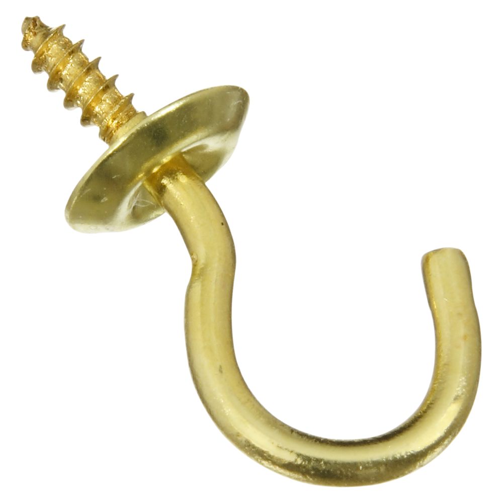 Cup Hooks 1 Brass Plated (Per 100)