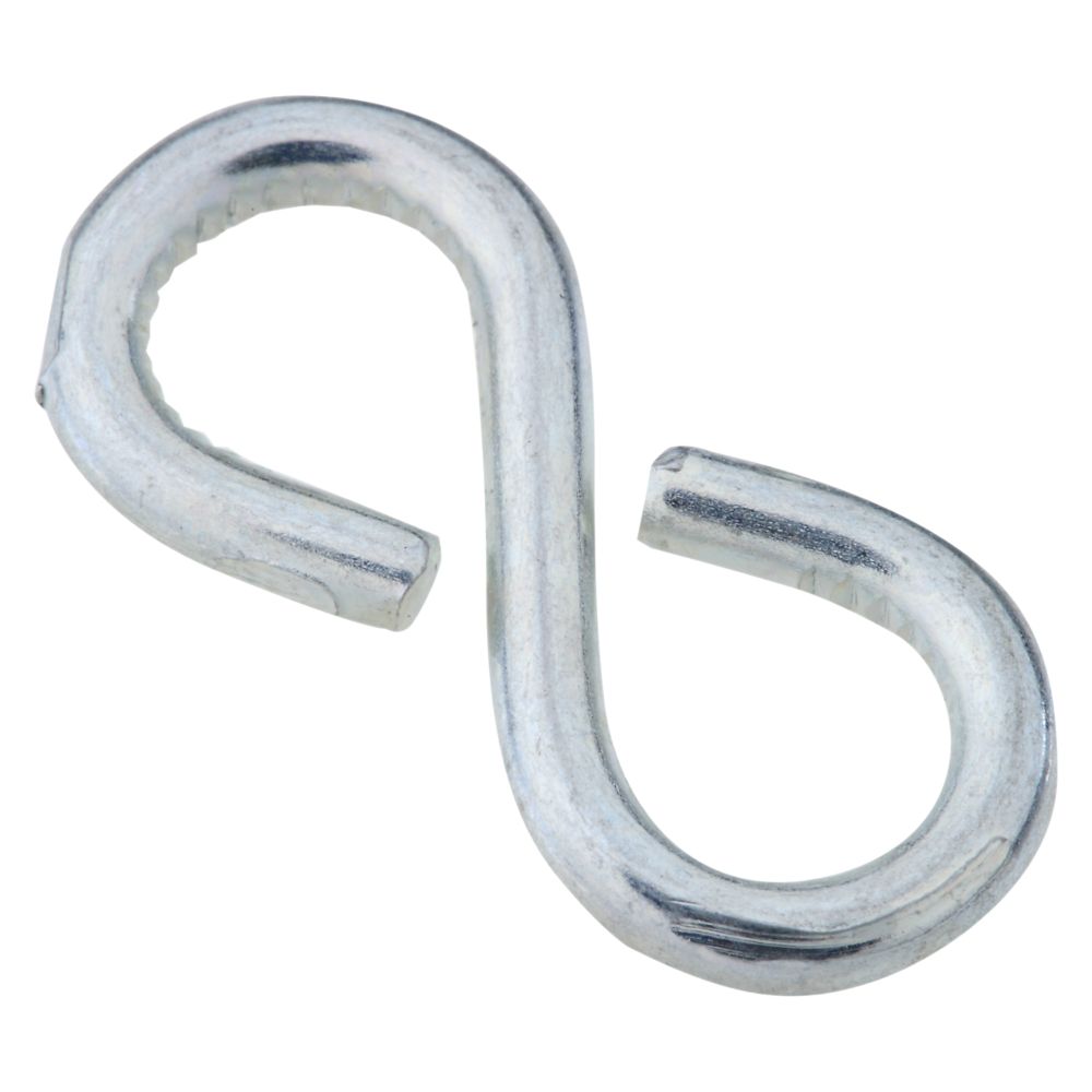 National Hardware N347-856 Heavy Duty Open S Hook 4 Inch Zinc Plated Steel  Bulk: S Hooks Open Steel (038613347854-2)