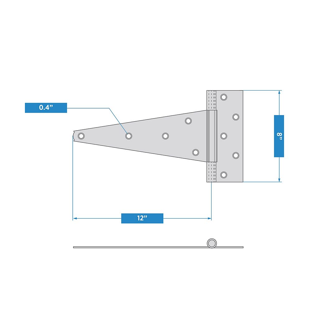 Supplementary Image for Extra Heavy T-Hinge