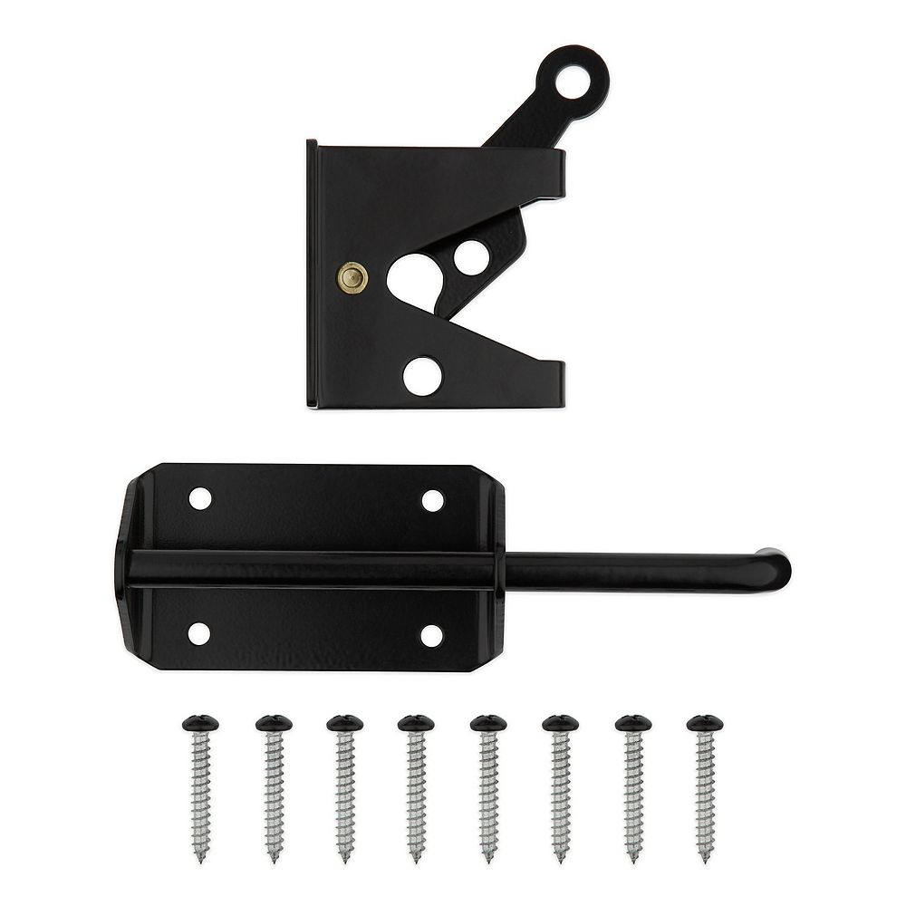 National 6 In. Spear Black Gate Hook - Roush Hardware