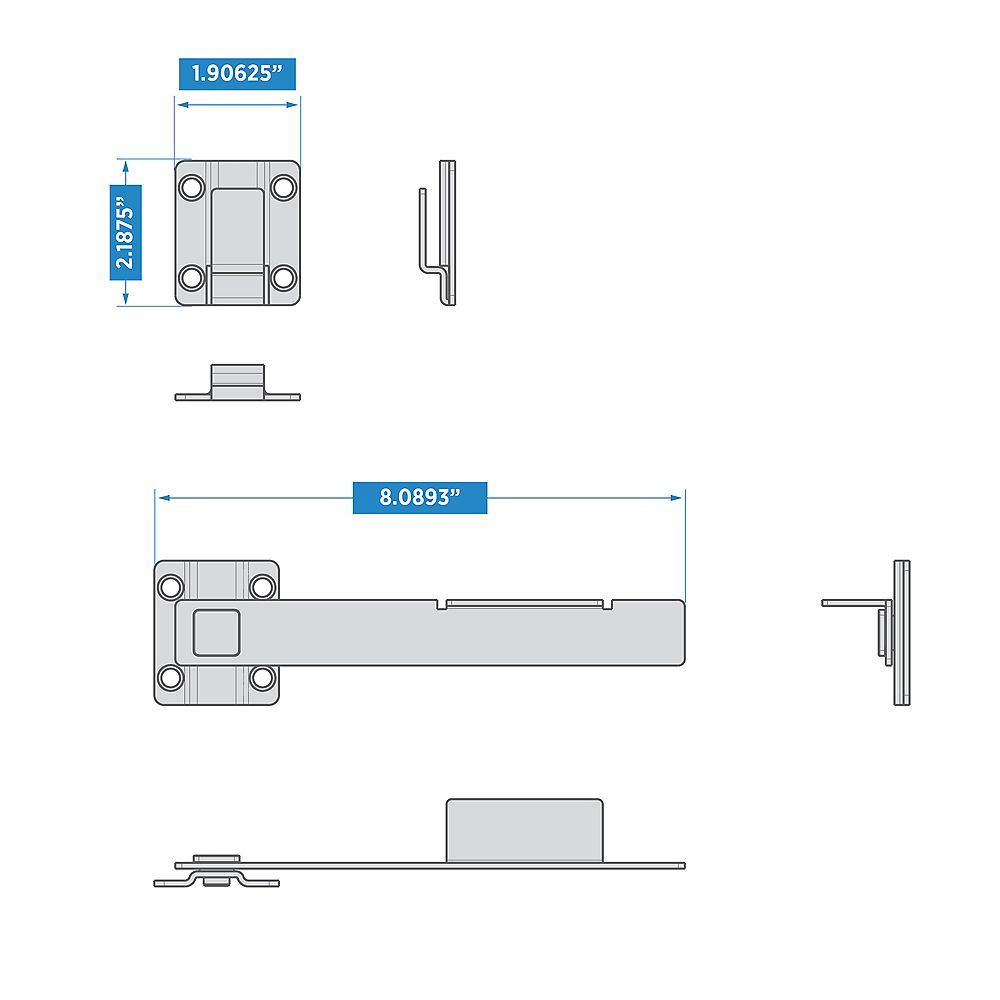 Supplementary Image for Modern Drop Bar Latch