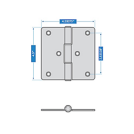 Supplementary Image for Modern Square Gate Hinges