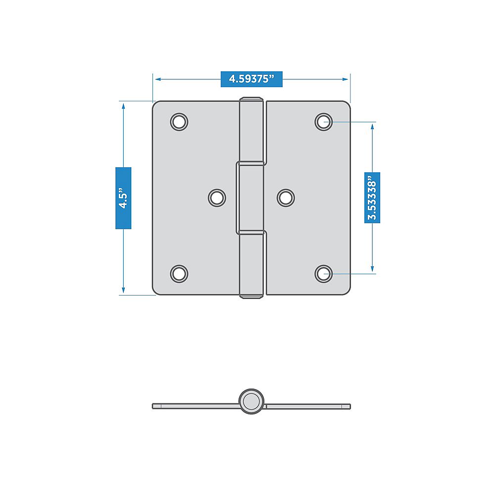 Supplementary Image for Modern Square Gate Hinges