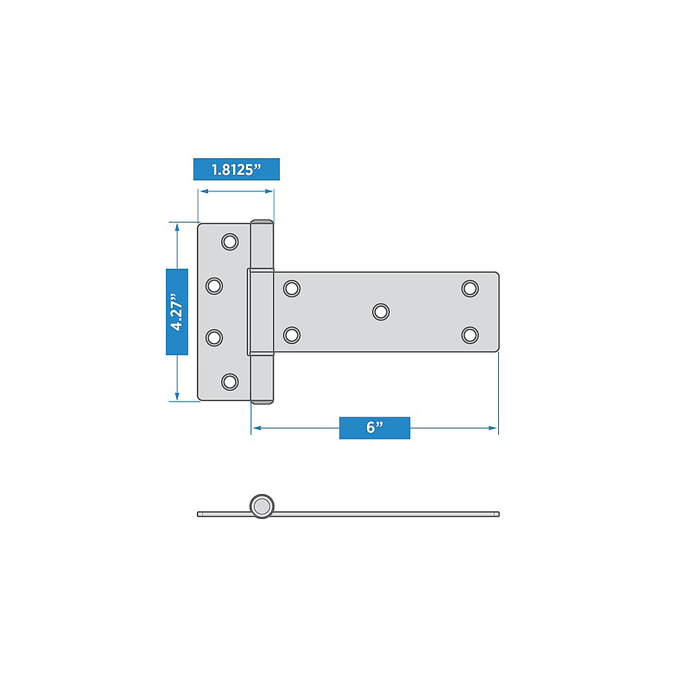 Supplementary Image for Industrial T-Hinges