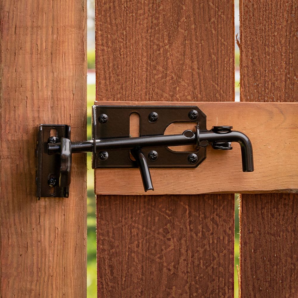 National Hardware 18-in Black Gate Cane Bolt in the Gate Hardware