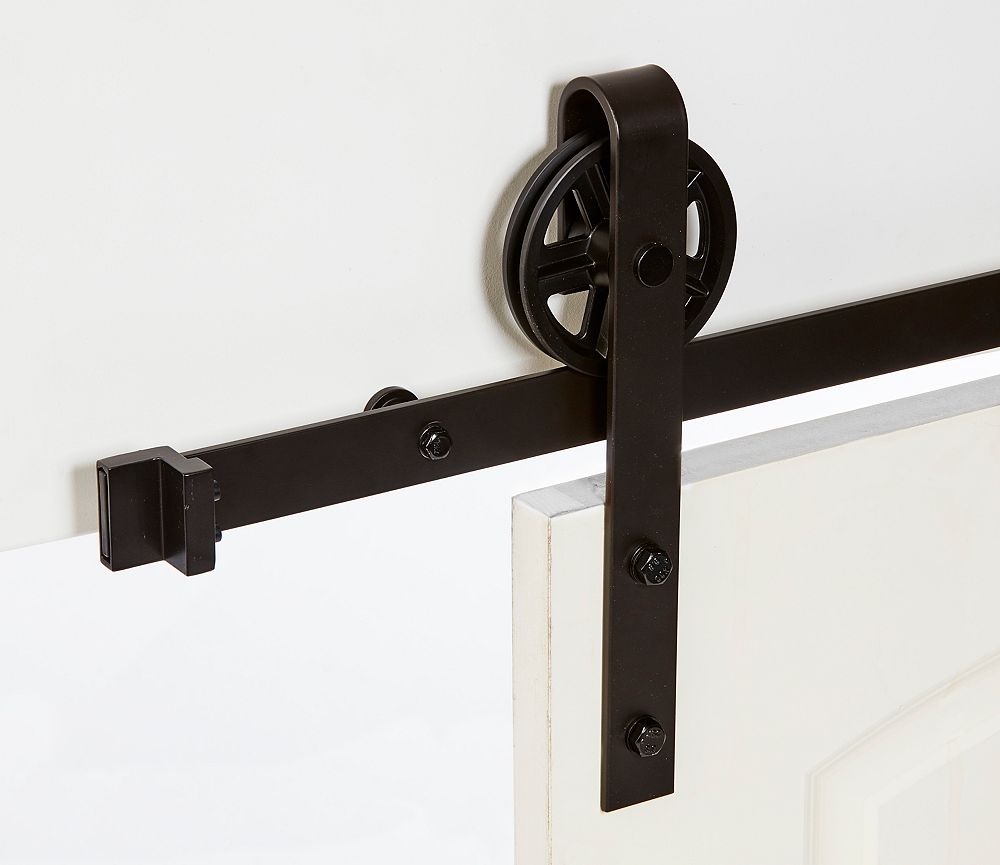 Vignette Image for Decorative Interior Sliding Door Hardware Spoke Wheel