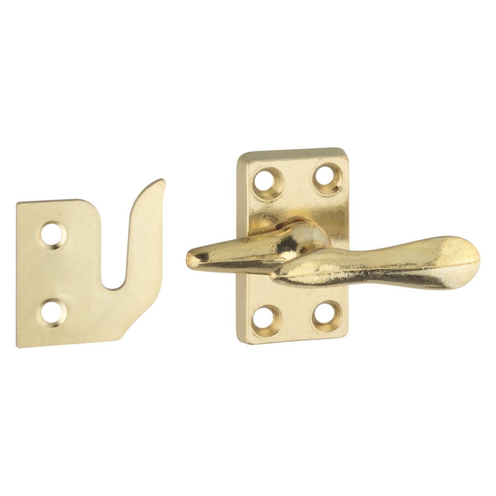 National Hardware N119-727 Cup Hook, 0.44 in L Thread, Brass - Fasteners