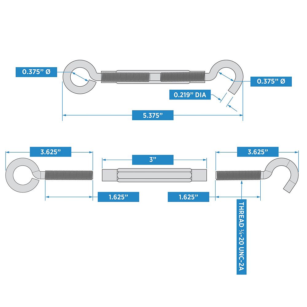 Supplementary Image for Hooks/Eye Turnbuckle