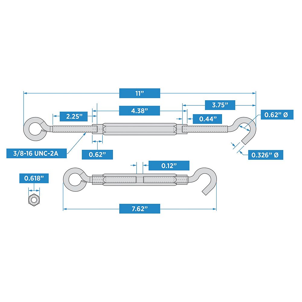 Supplementary Image for Hooks/Eye Turnbuckle
