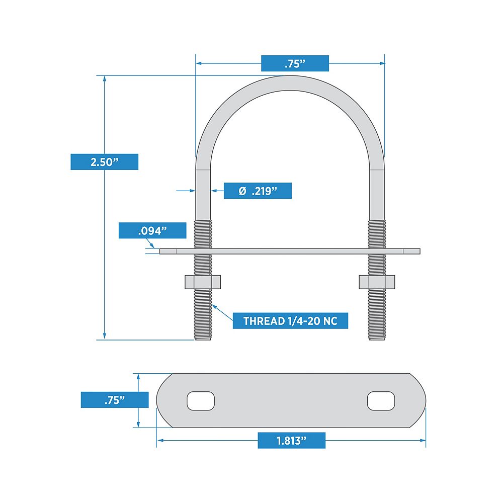 National Hardware 1/4-in x 4-in Zinc-plated Coarse Thread Bolt in