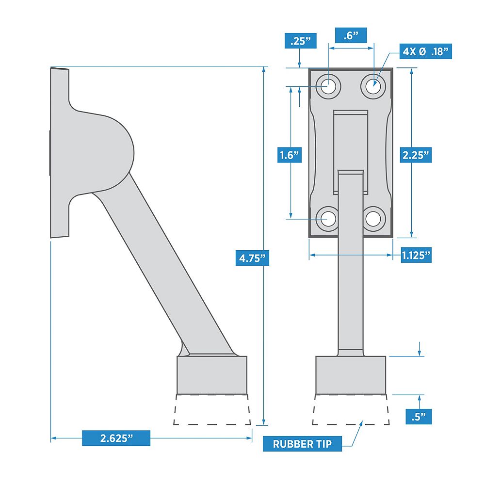 Supplementary Image for Commercial Grade, Kickdown Door Stop