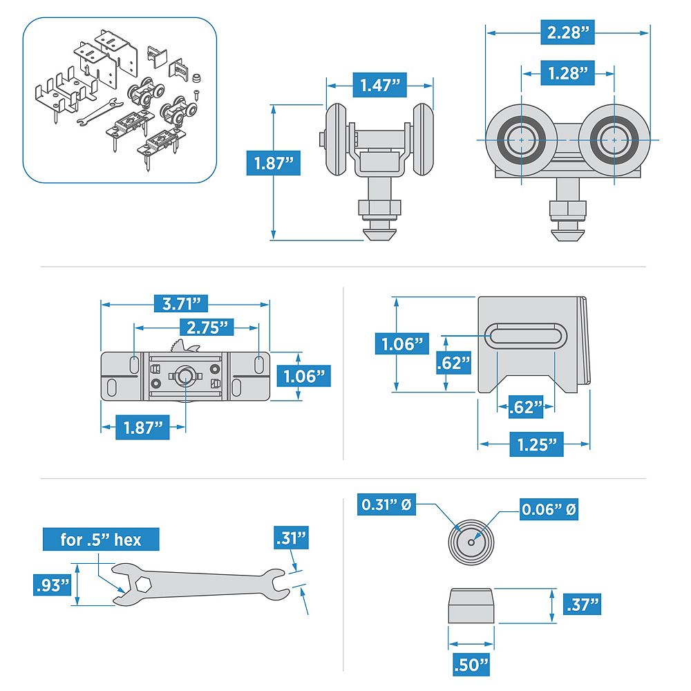 Supplementary Image for Pocket Door Replacement Kit