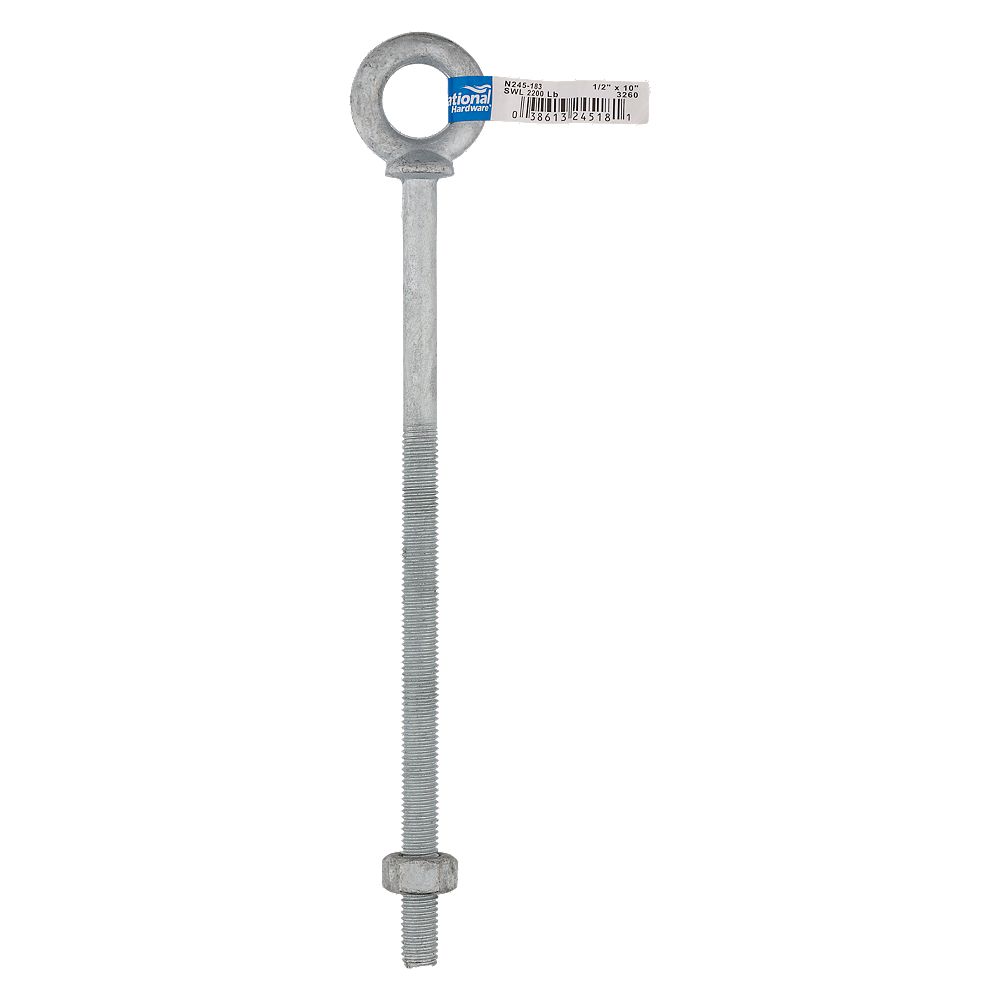 National Hardware 1.75-in Stainless Steel Stainless Steel Hook Bolt in the  Hooks department at