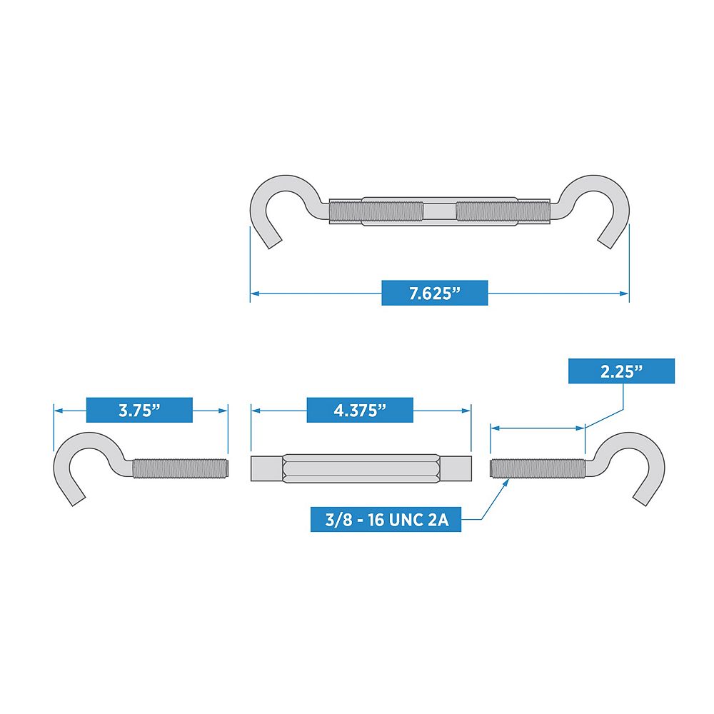 Supplementary Image for Hook/Hook Turnbuckle