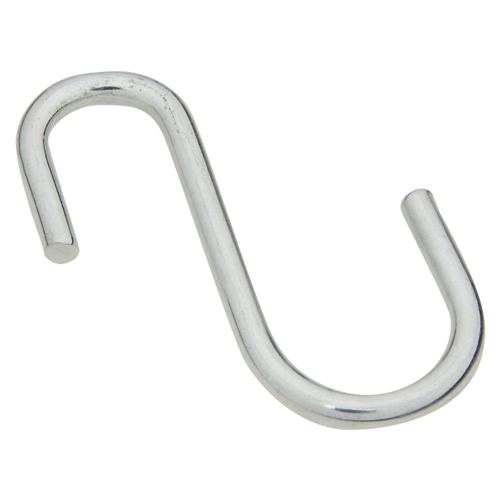 National Hardware S273-433 Open S Hook 2-1/2 Inch Zinc Plated
