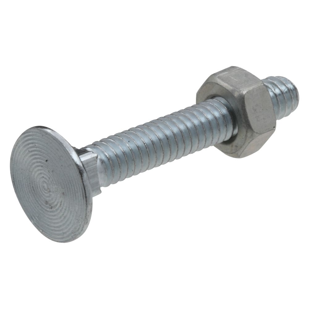 Flat Head Carriage Bolts & Nuts - Zinc Plated N280-859 | National Hardware