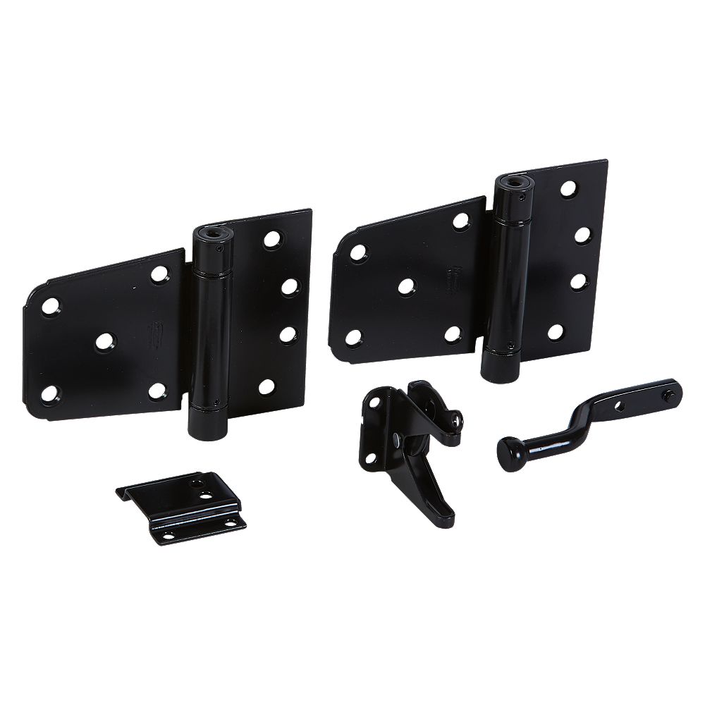 National Hardware Narrow spring 2-Pack 3-13/16-in Black Gate Hinge in the  Gate Hardware department at